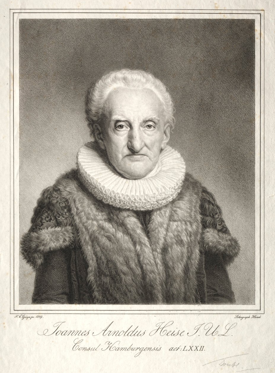 Johann Arnold Heise, 1819. av Friedrich Carl Groger