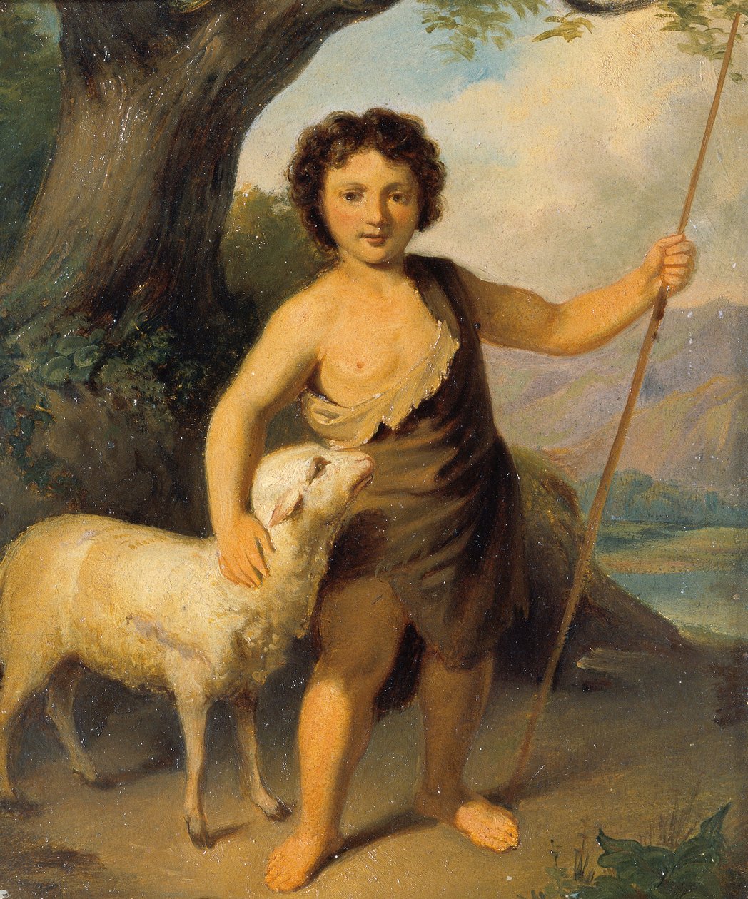 Døperen Johannes som barn av Friedrich Hasslwander