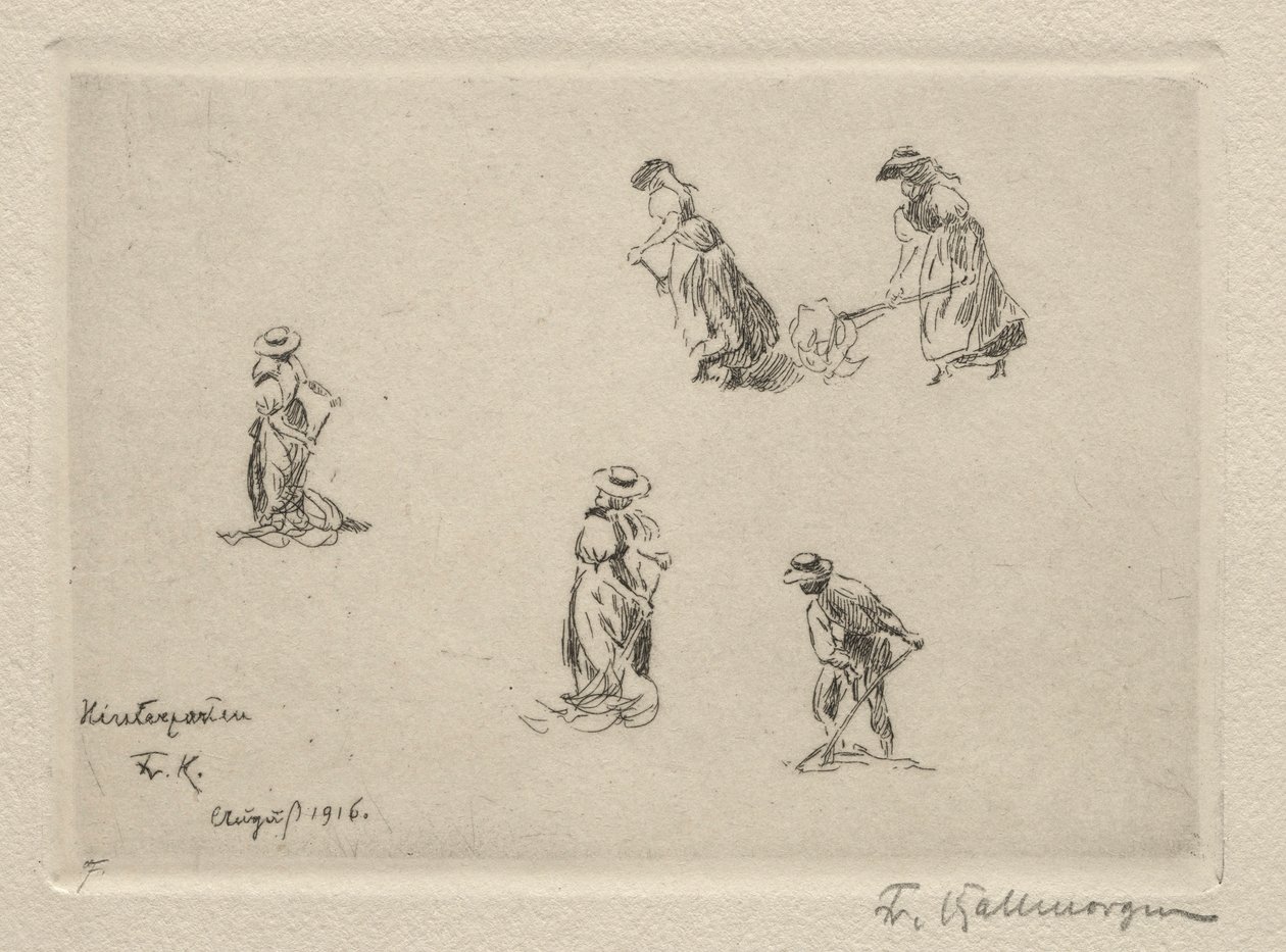 Hømakere, 1916. av Friedrich Kallmorgan