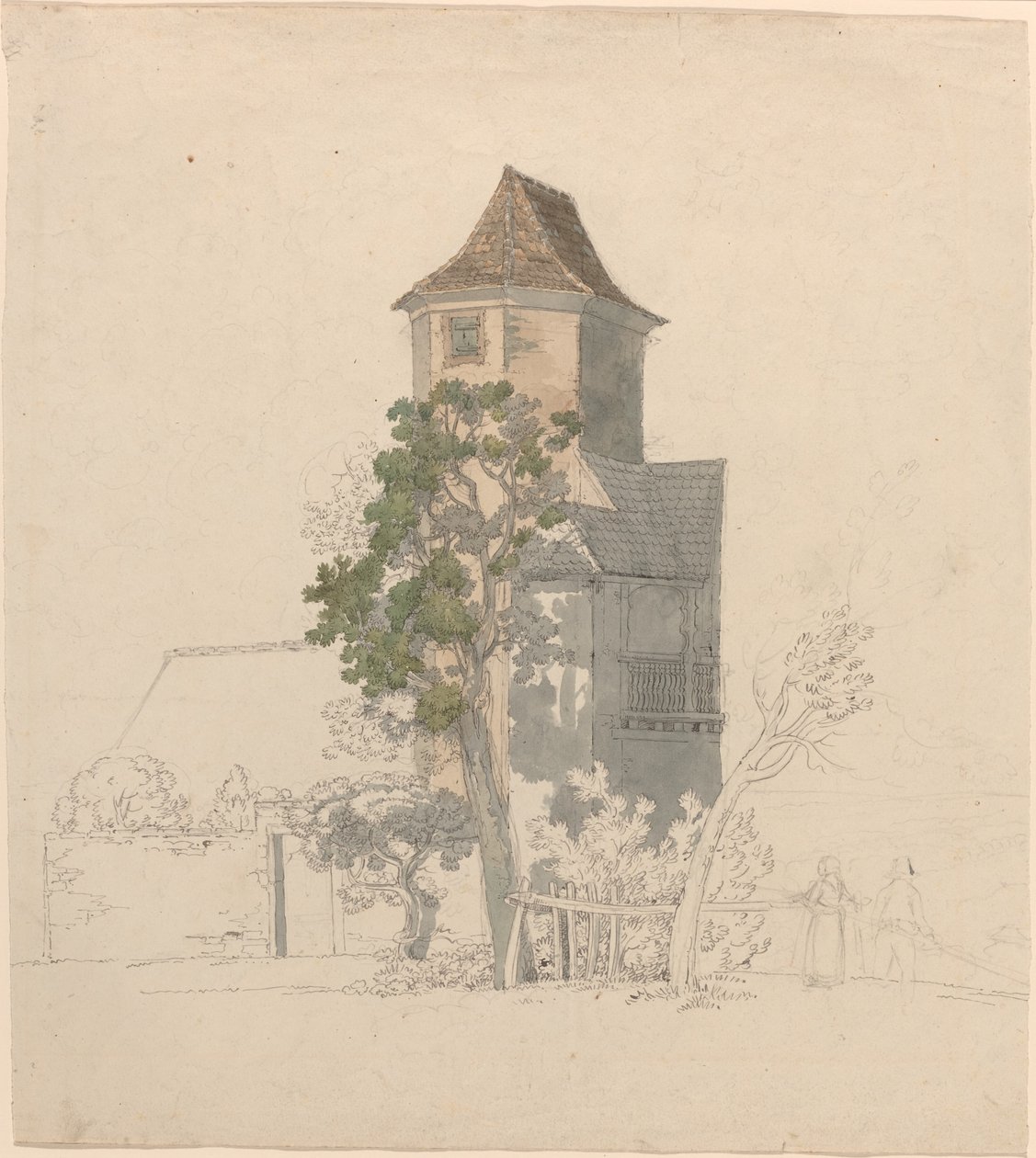 Tårnet til et befestet hus [recto] av Friedrich Salathé