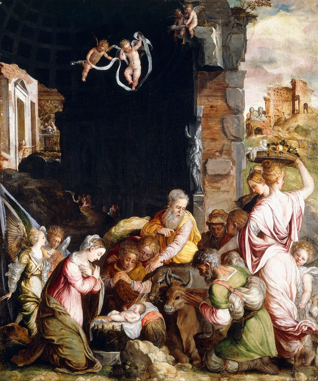 Hyrdenes tilbedelse av Friedrich Sustris