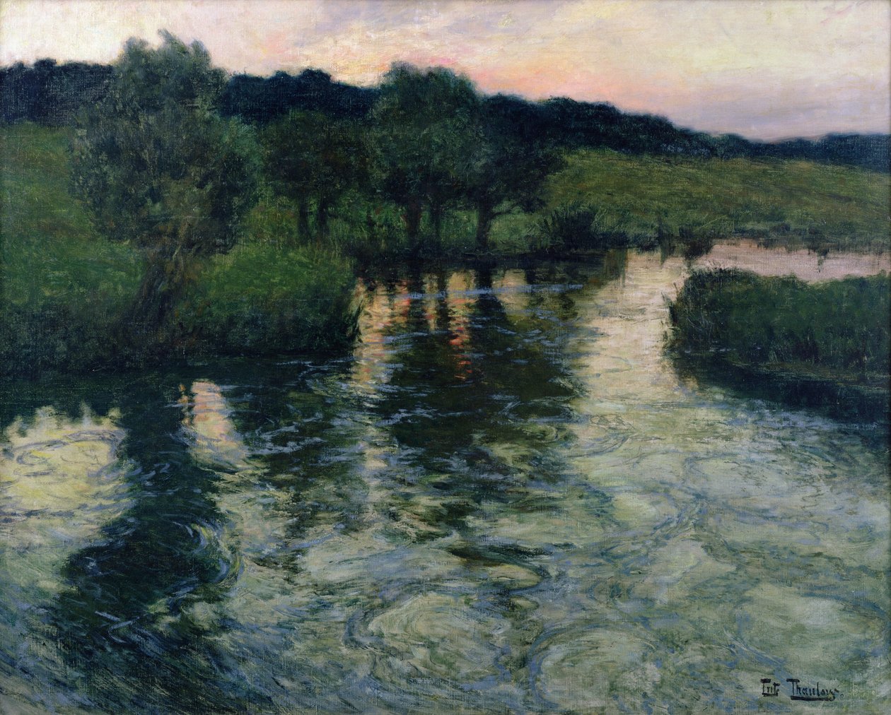Landskap med en elv av Frits Thaulow