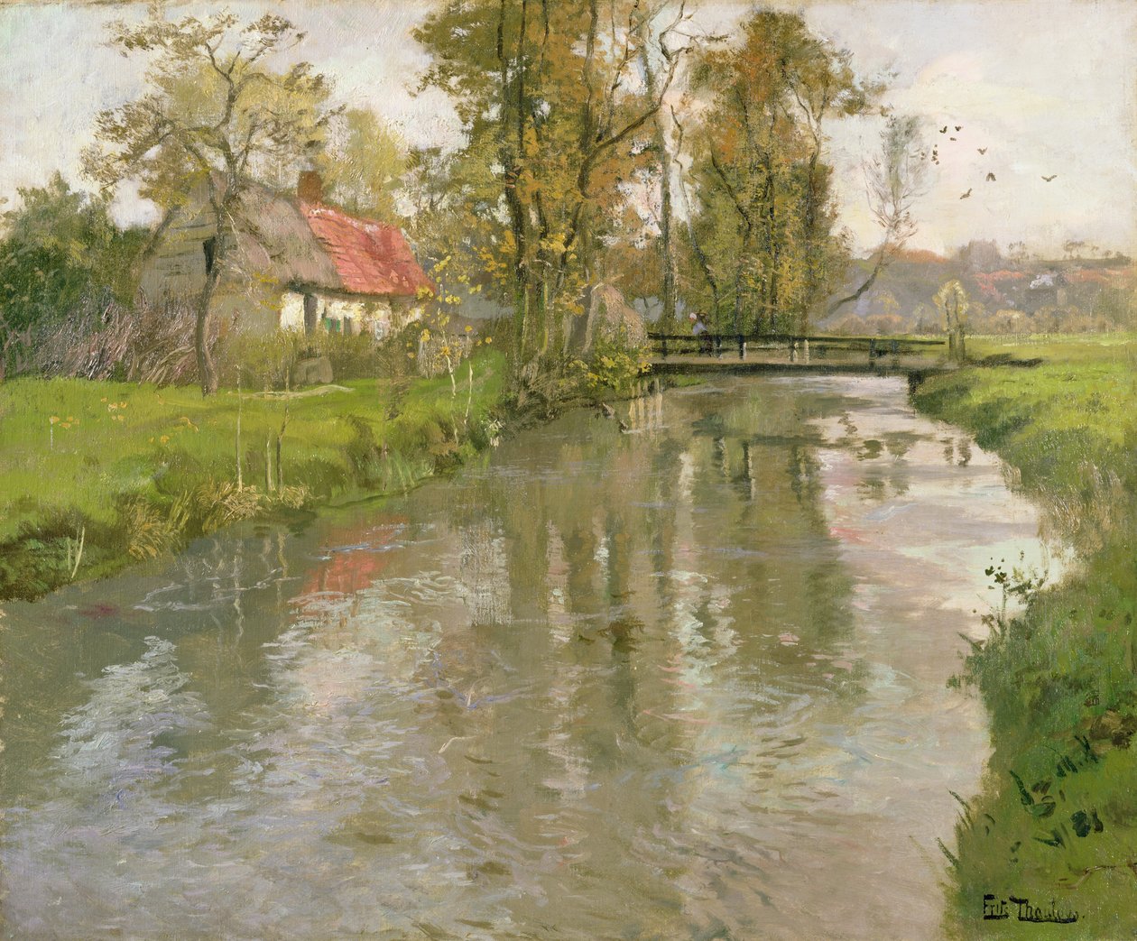 Elvelandskap, ca. 1897 av Frits Thaulow