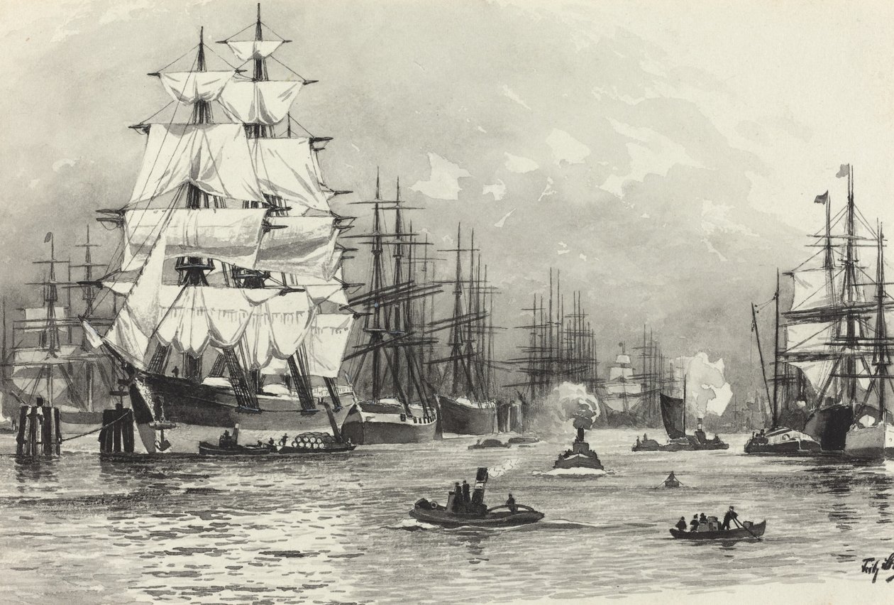 Seilskutehavn av Fritz Stoltenberg