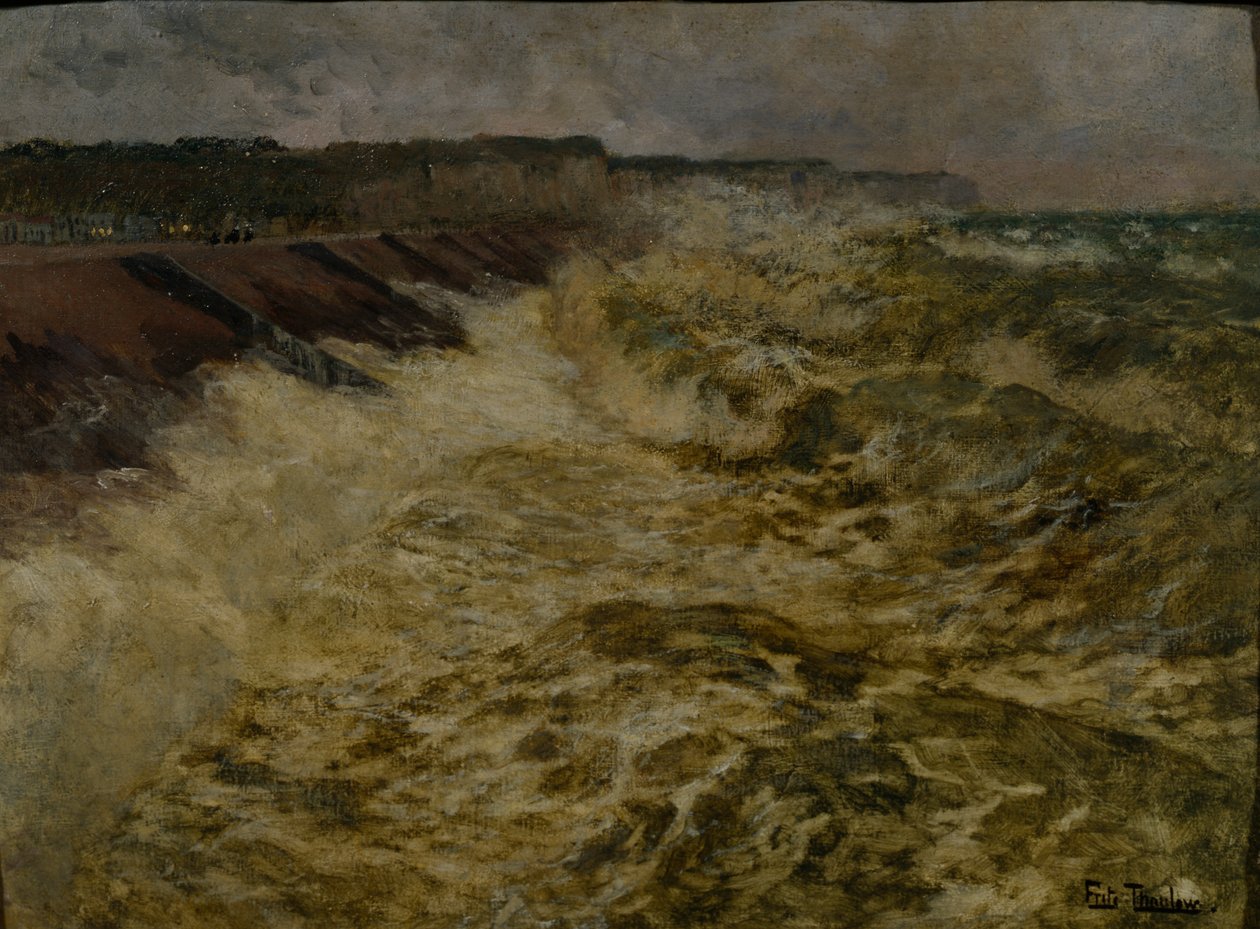 Molo ved Dieppe av Fritz Thaulow