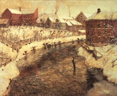 From the Nybroen Bridge, Oslo av Fritz Thaulow