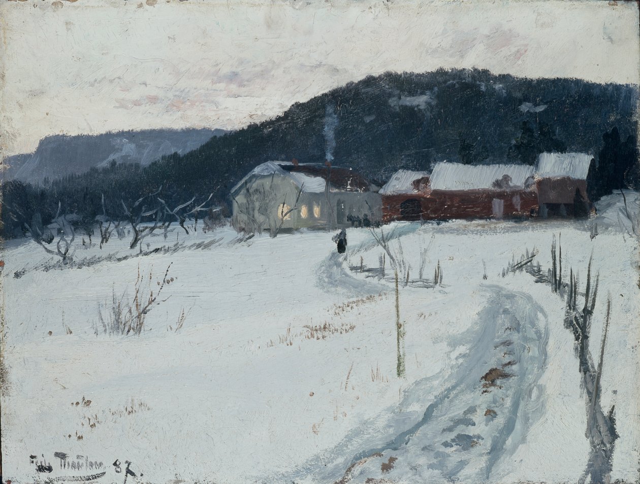 Grini, Upper Maja Farm av Fritz Thaulow