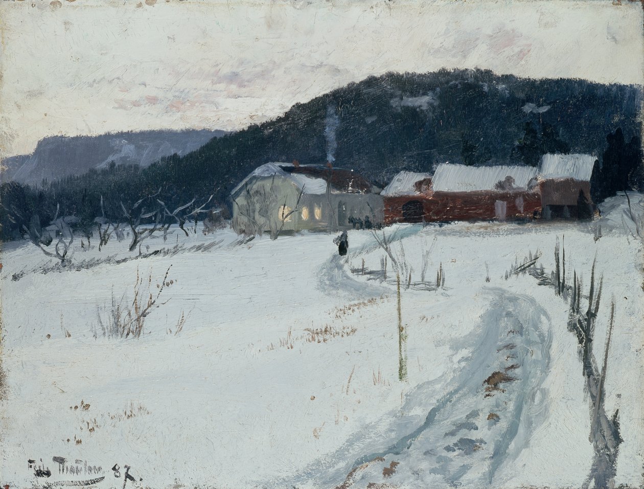 Grini, Upper Maja farm av Fritz Thaulow