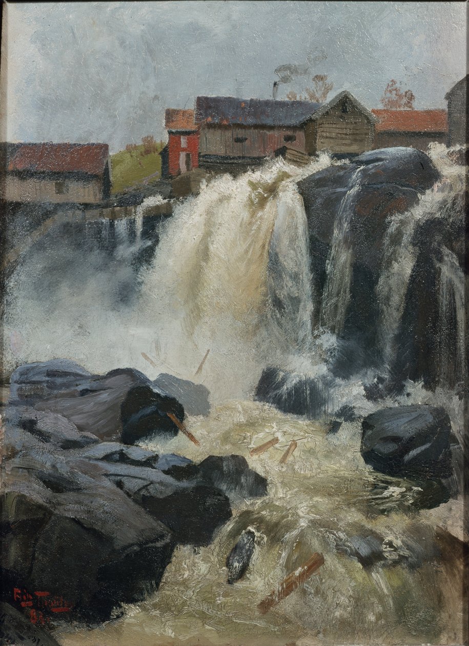 Haug faller av Fritz Thaulow