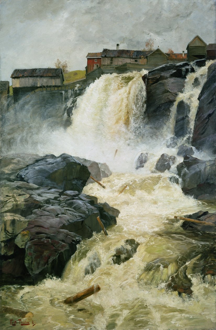 Haug falls, Modum av Fritz Thaulow