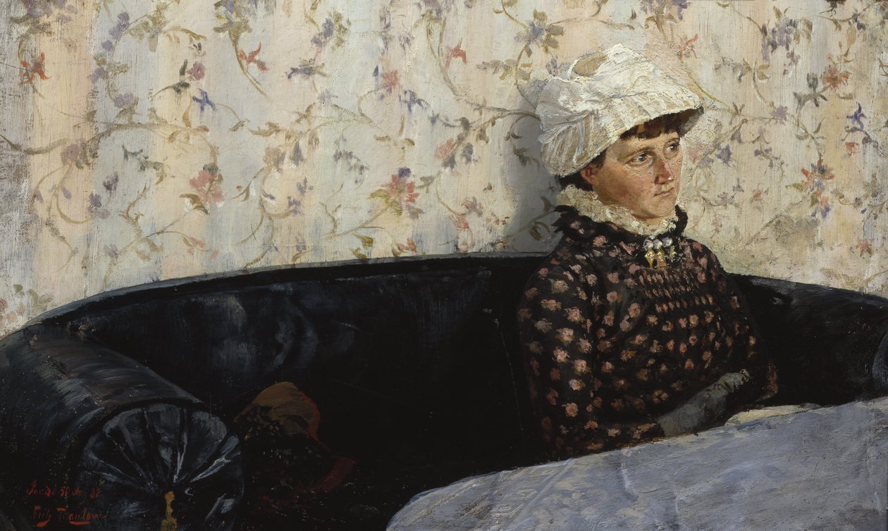 Ingeborg on the Sofa, Sandø av Fritz Thaulow