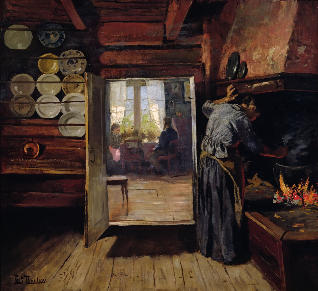 Interiør i Seljord av Fritz Thaulow