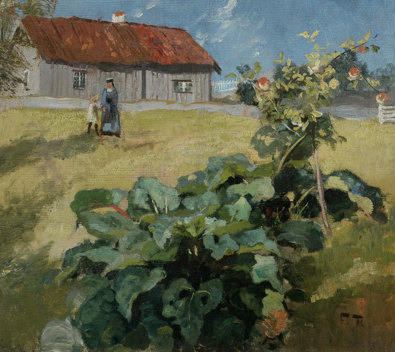 Kvinne og barn, ca. 1892 av Fritz Thaulow