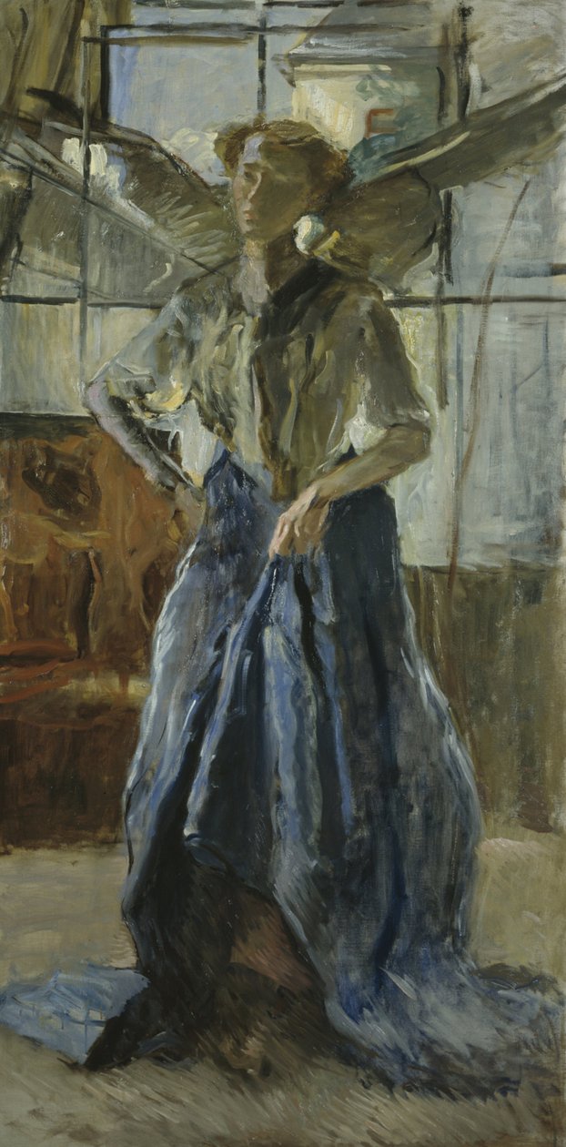 Engel im Atelier av Fritz von Uhde