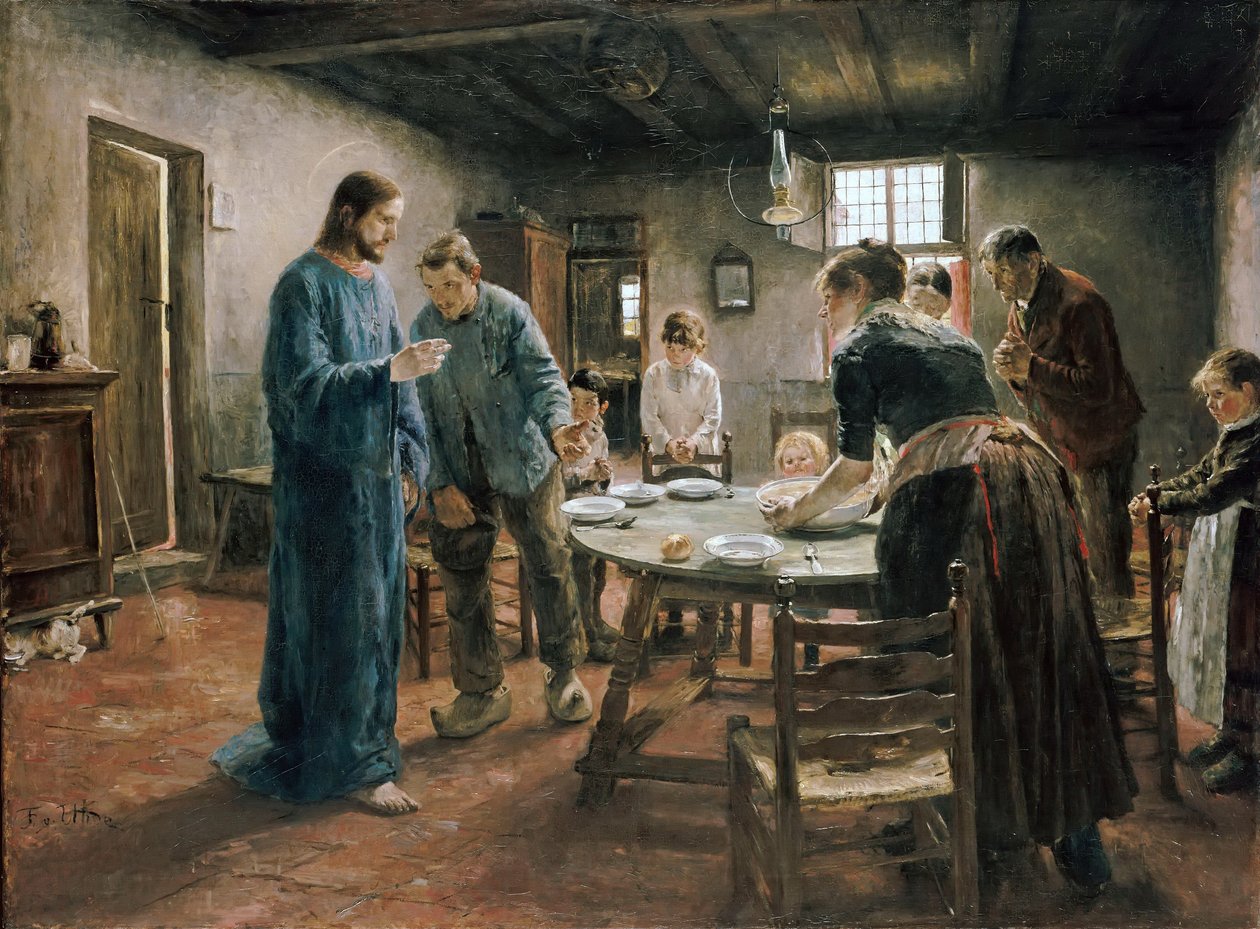 Måltidsbønnen av Fritz von Uhde