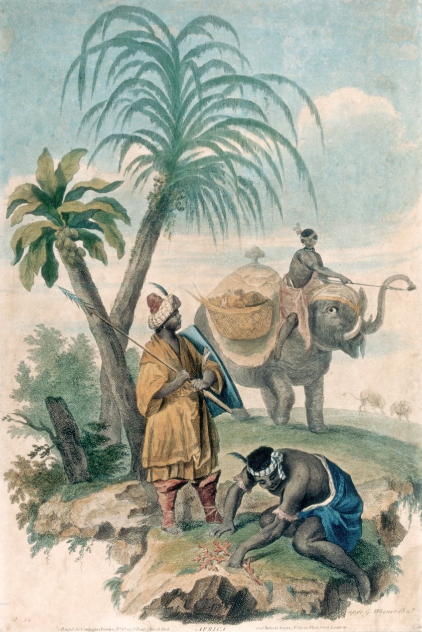 Afrika, utgitt ca. 1790 (radering med gravering) av G. Wagner