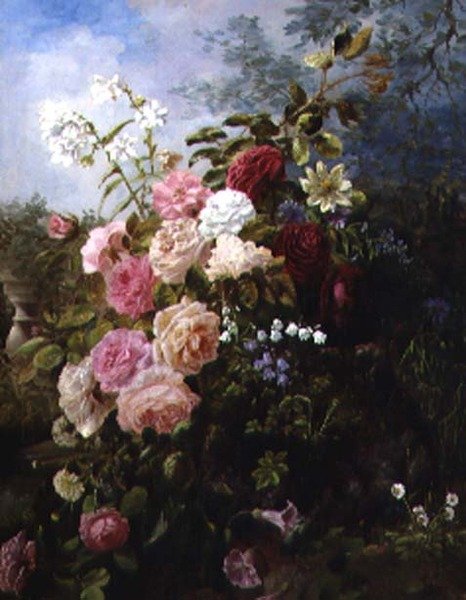 Stilleben med roser av G.R. Barr