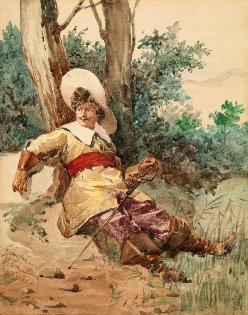 Hvilende musketer, n.d. av G. Camfri