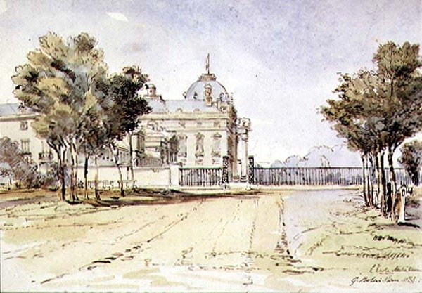 Utsikt over Ecole Militaire i Paris av G. Rolais