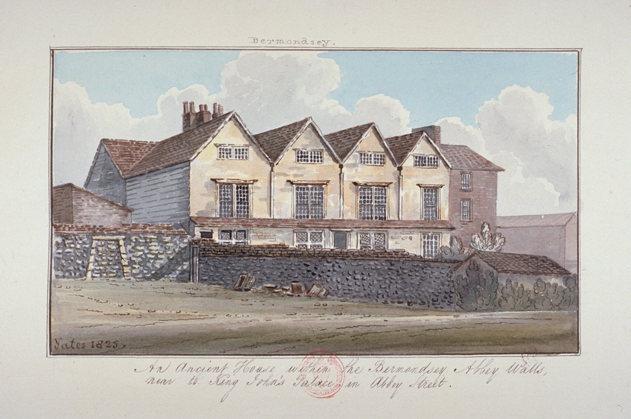 Abbey of St Saviour, Bermondsey, London, 1825 av G Yates