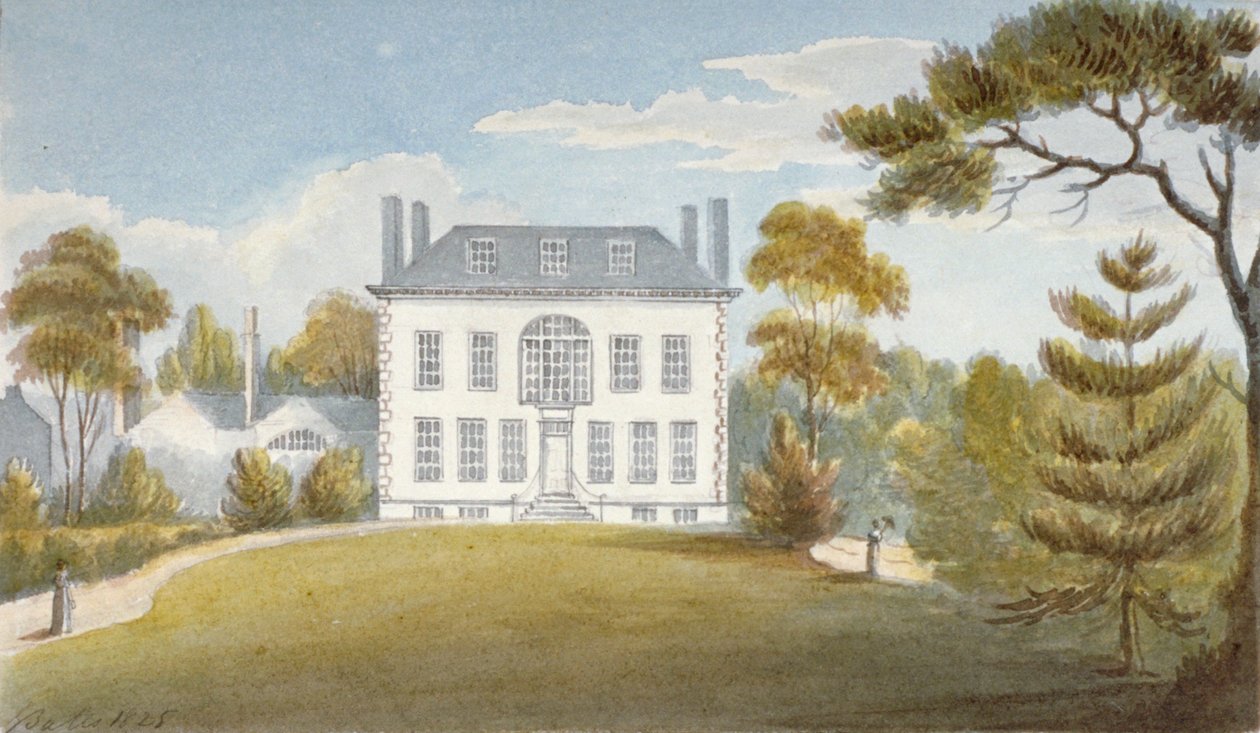 Mitcham Hall, Mitcham, Surrey, 1825 av G Yates
