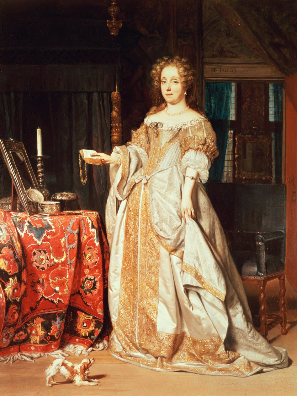 Portrett av en dame av Gabriel Metsu