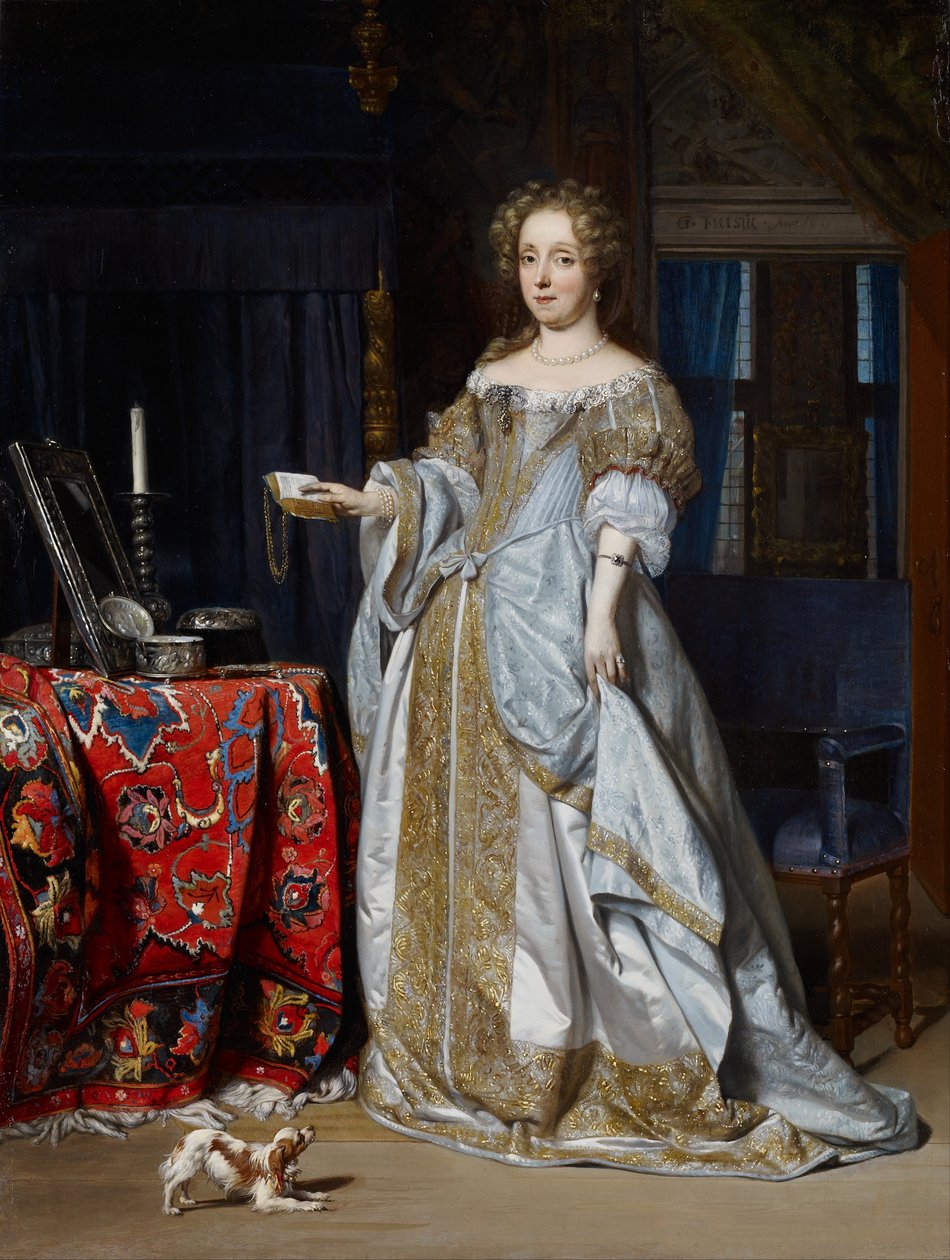 Portrett av en dame av Gabriel Metsu