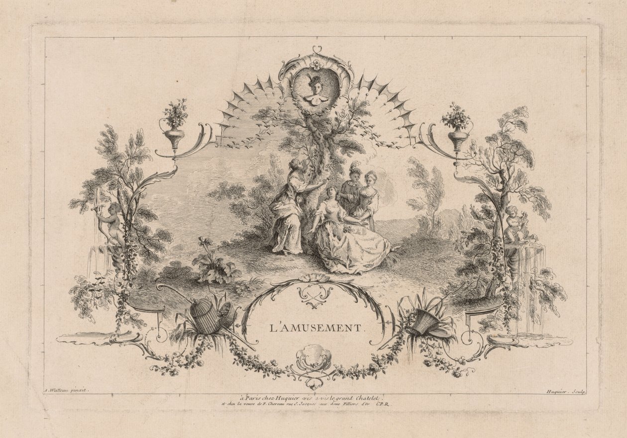 Fornøyelse, arabesk. av Gabriel Huquier