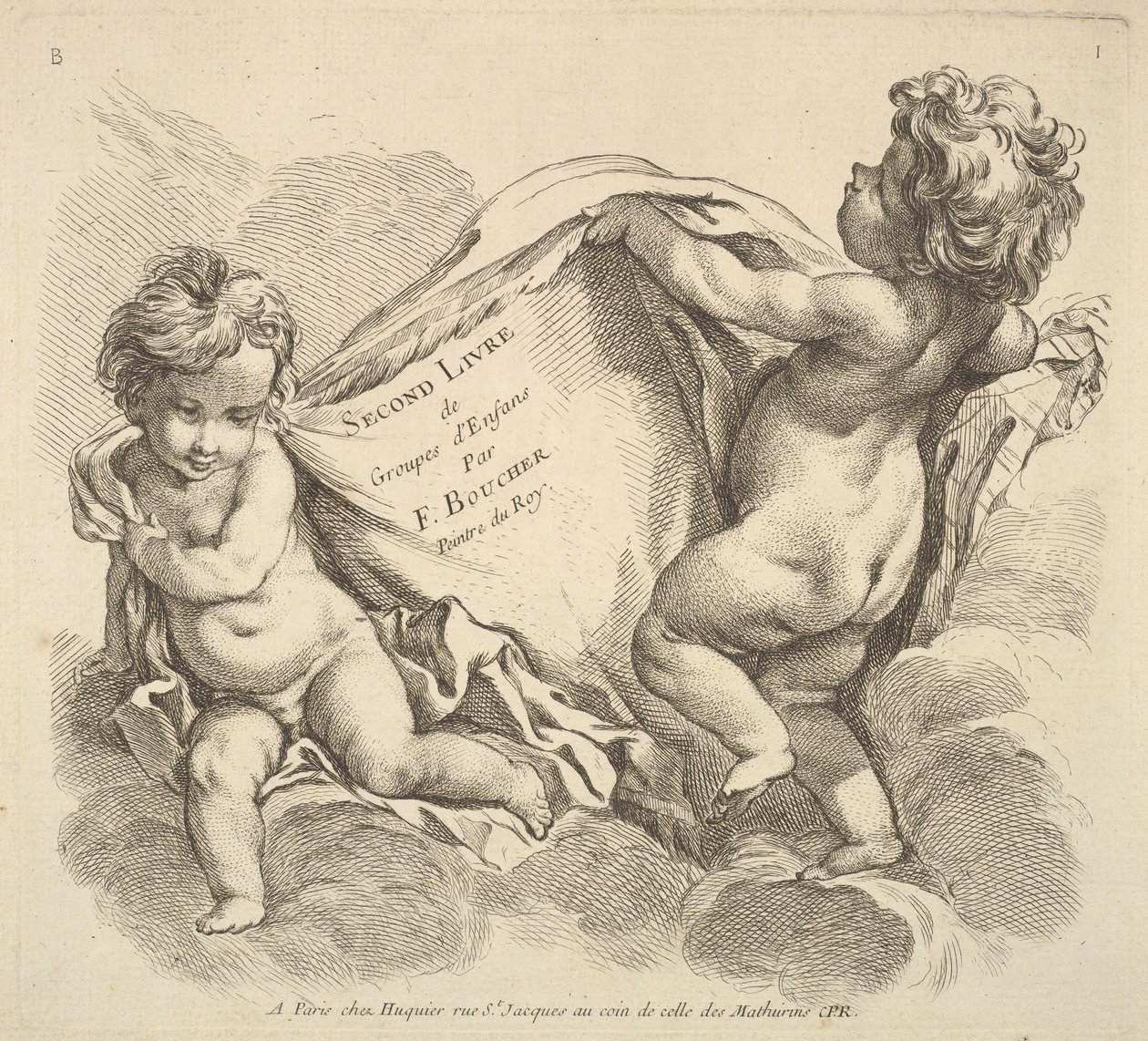 Frontispice, 1738-45. av Gabriel Huquier