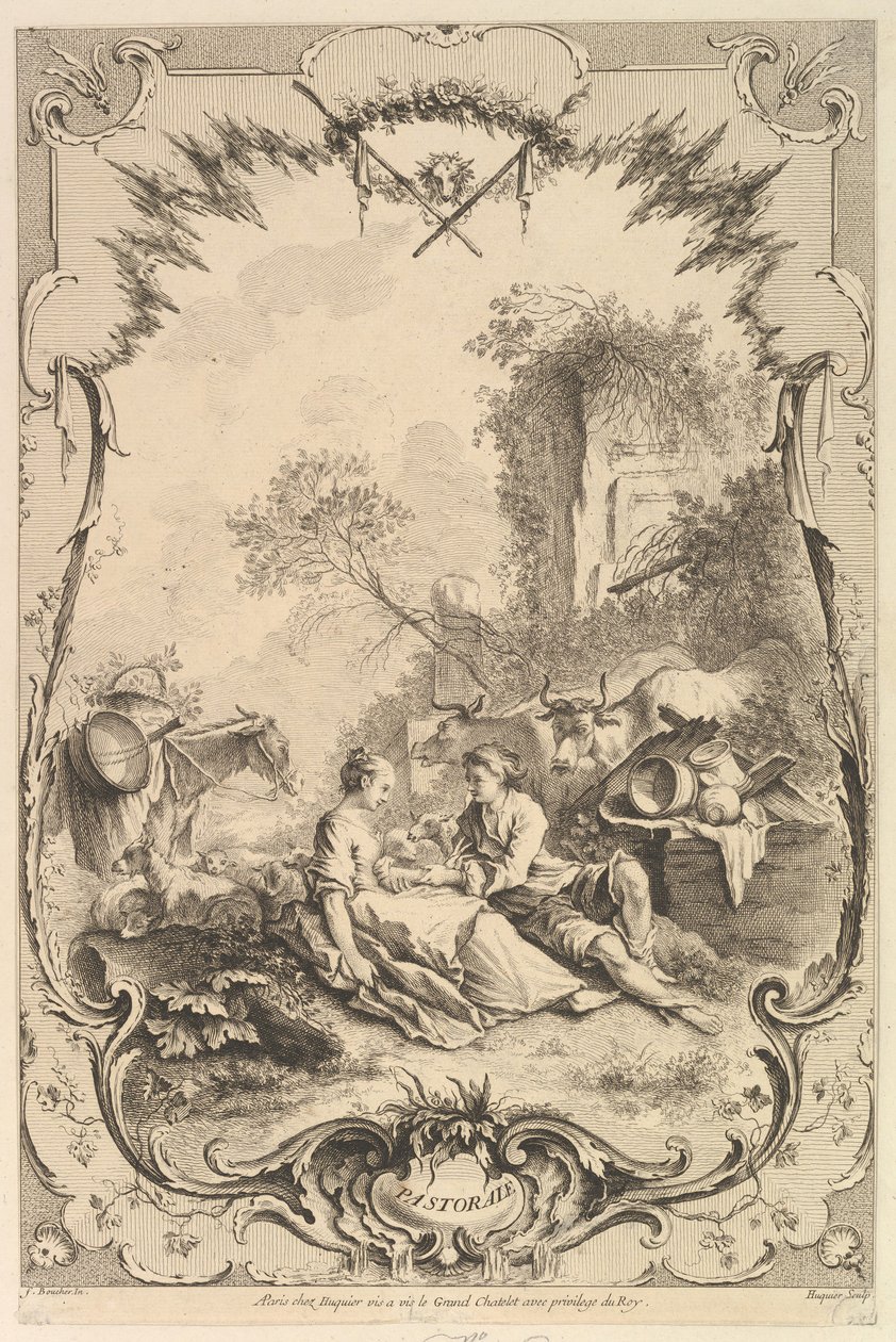 Pastorale, 1700-tallet. av Gabriel Huquier