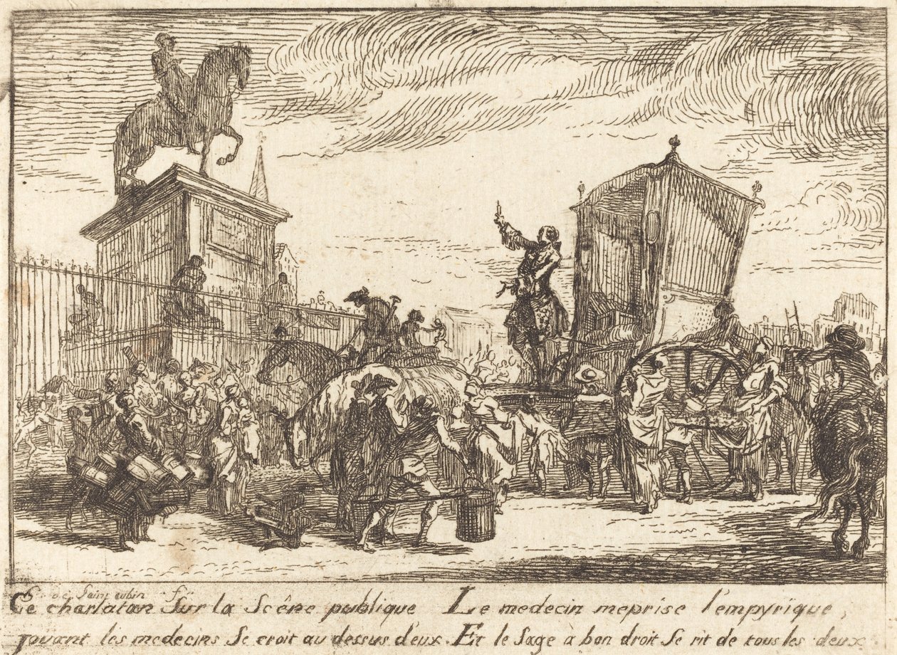 The Charlatan (Le charlatan) av Gabriel Jacques de Saint Aubin