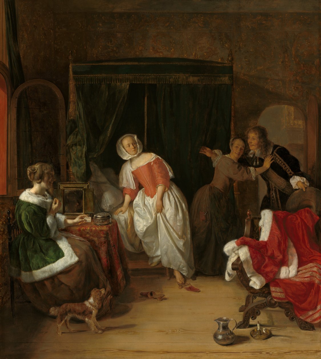 Inntrengeren, ca. 1660. av Gabriel Metsu