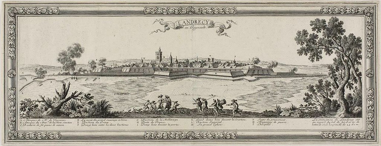 Landrecy en Heynault, 1631 av Gabriel Perelle