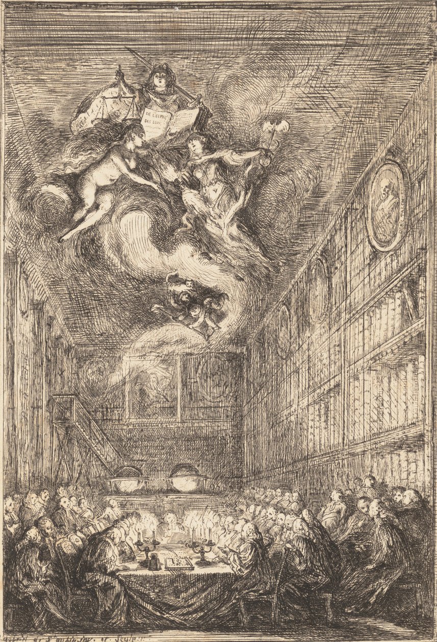 En konferanse av advokater, 1776. av Gabriel de Saint Aubin