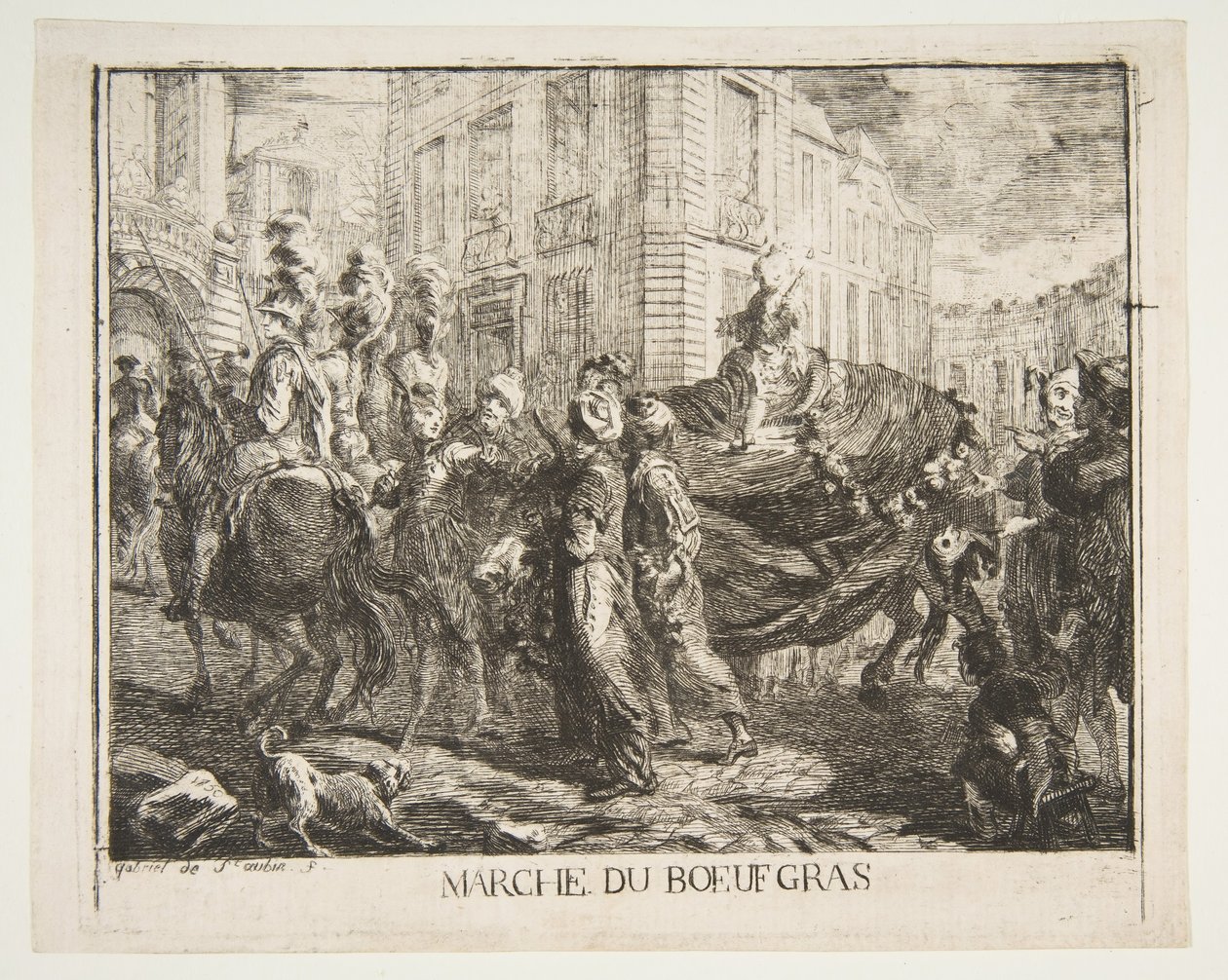 Marked for fettbiff, 1750. av Gabriel de Saint Aubin