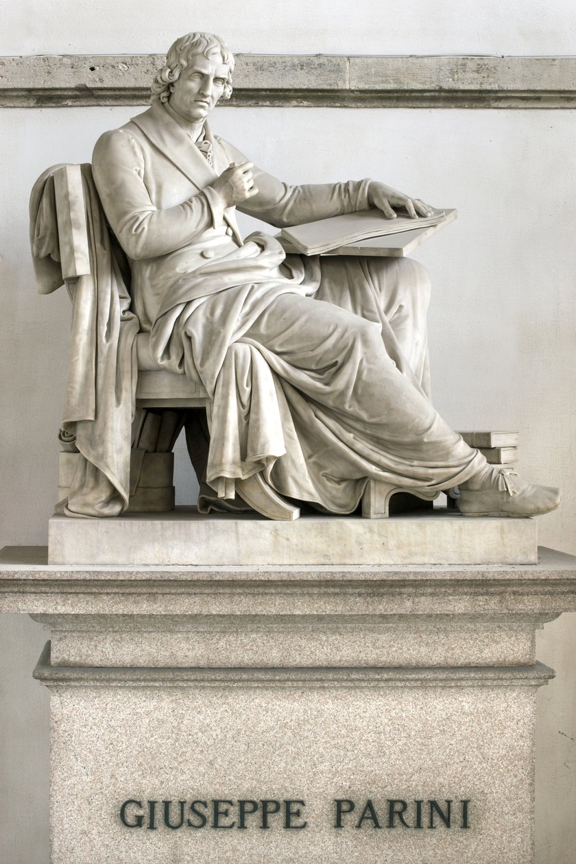 Statue av Giuseppe Parini, 1838 av Gaetano Matteo Monti