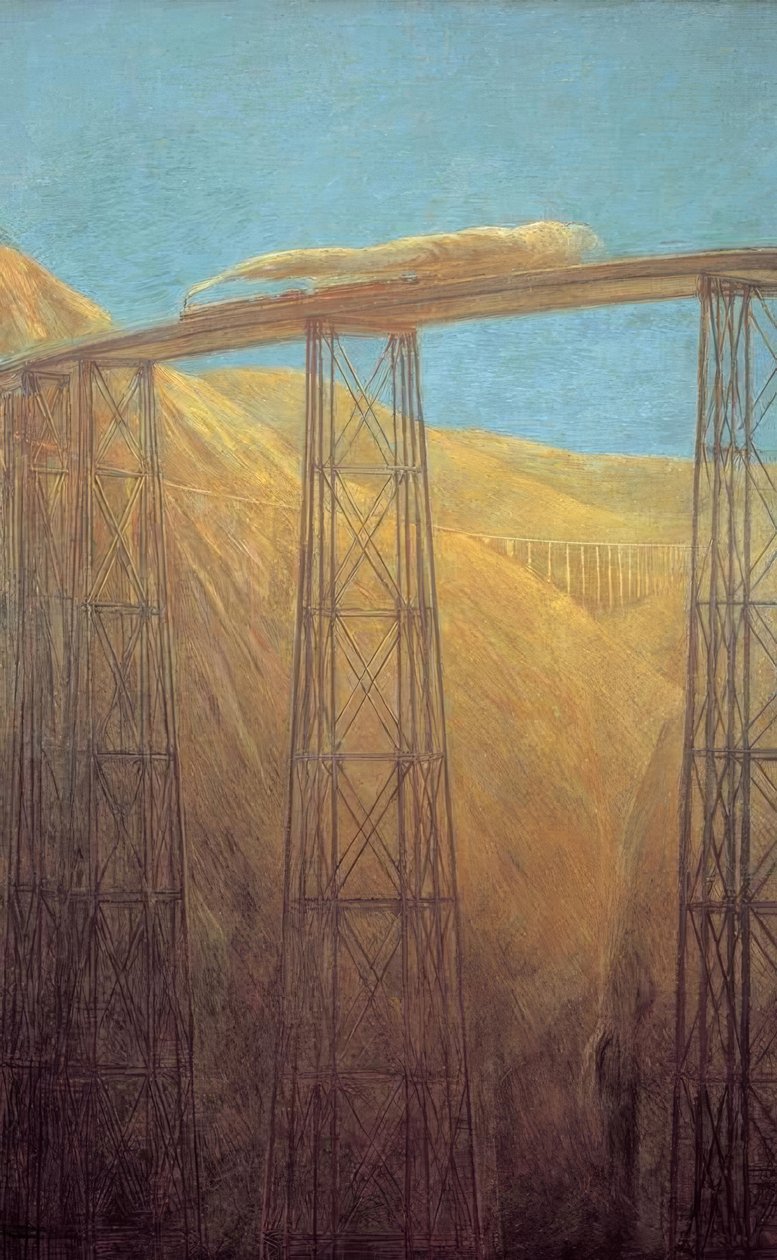 Pacific Railroad av Gaetano Previati