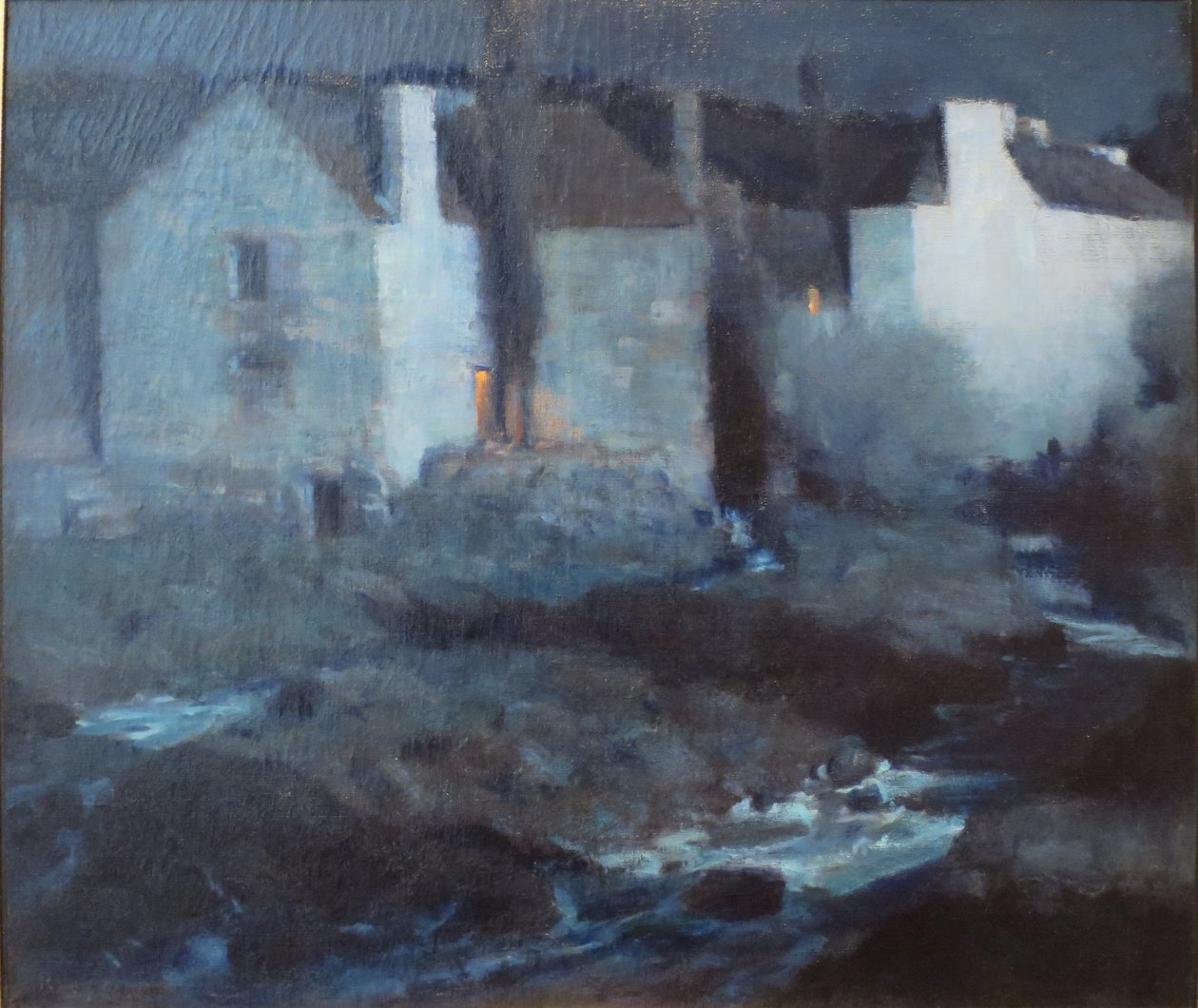 Moonlight, Mills at Pont Aven av Gaines Ruger Donoho