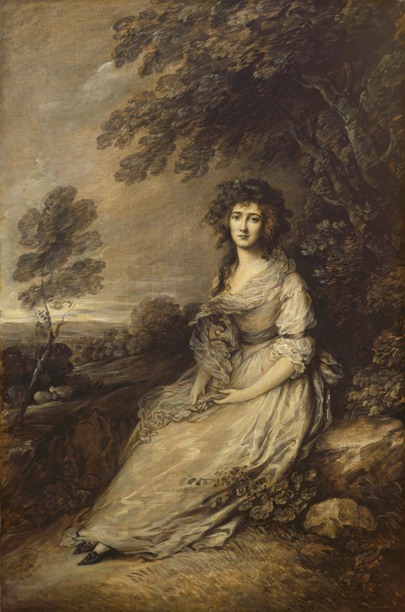 Mrs. Richard Brinsley Sheridan, 17871796. av Gainsborough Dupont