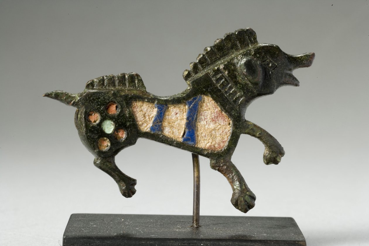 Fibula of a Boar, 2.-3. århundre e.Kr. (bronse med emaljeinnlegg) av Gallo Roman