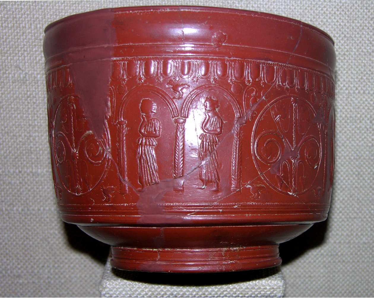 Dragondorff kopp, fra Graufesenque, ca. 150 f.Kr. (terrakotta) av Gallo Roman