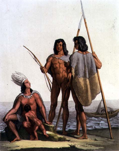 Native American Fishermen (farge lito) av Gallo Gallina