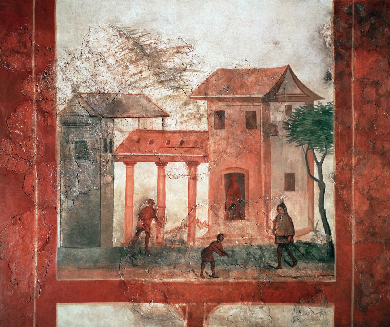 Rustikk villa (fresco, ca. 200) av Gallo Roman