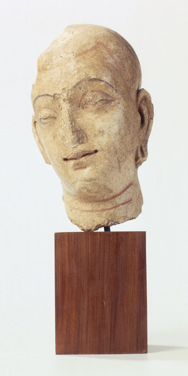 Munk, Kushan-dynastiet, 100–400 e.Kr. (stukk) av Gandhara School