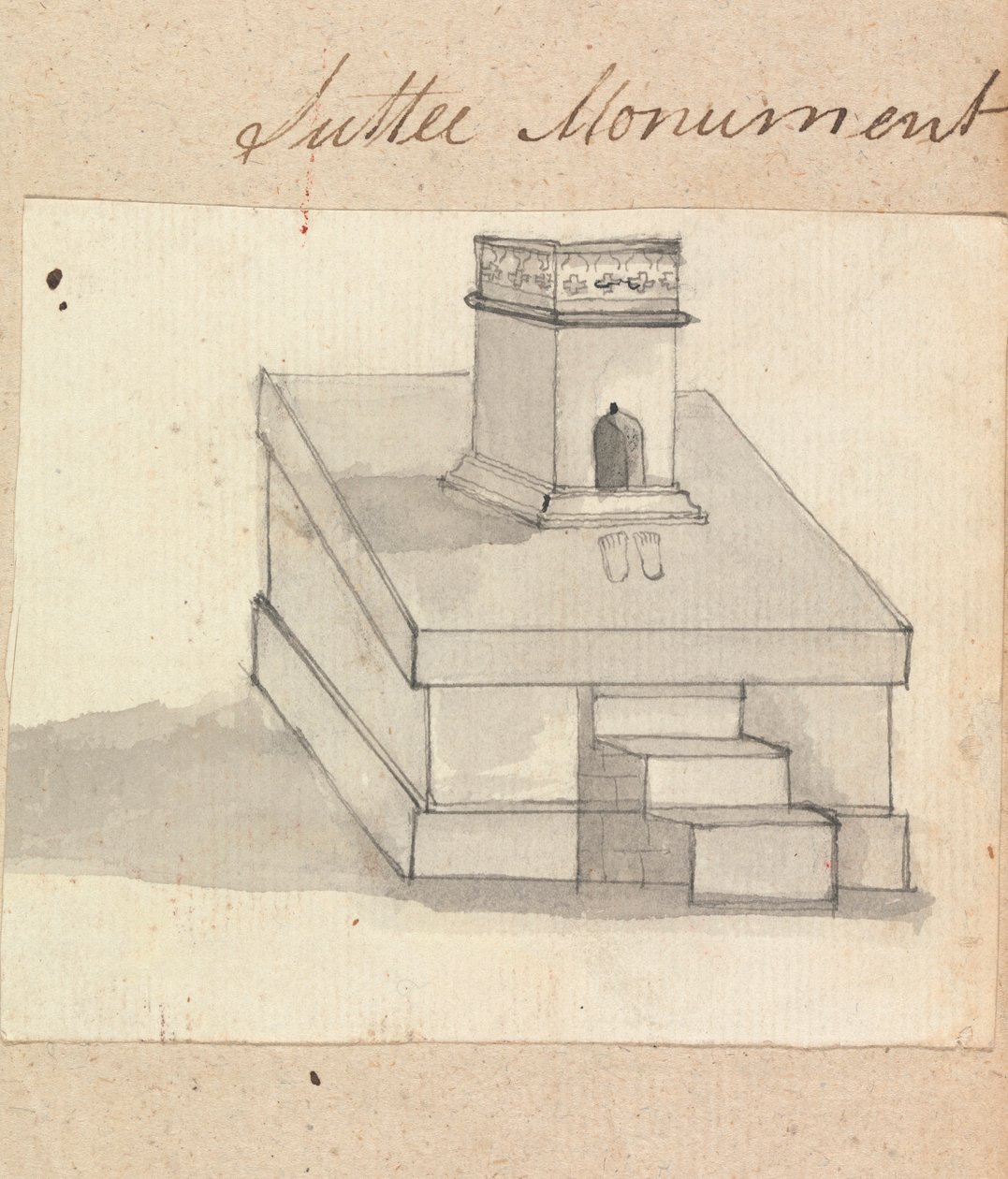 Et Suttee-monument av Gangaram Chintaman Tambat