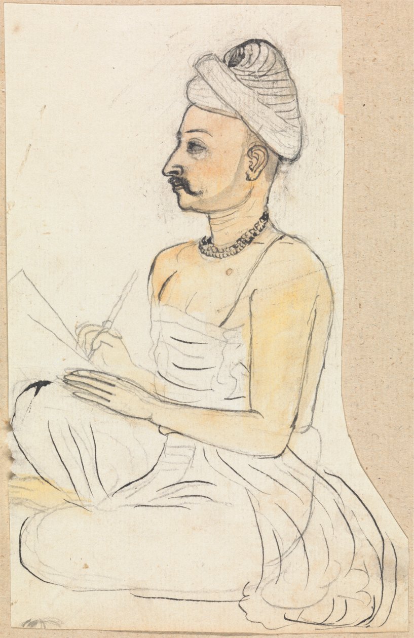 Mann skriver av Gangaram Chintaman Tambat