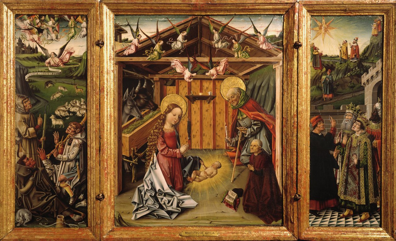 The Nativity Triptych, 1467-1500 av García del Barco