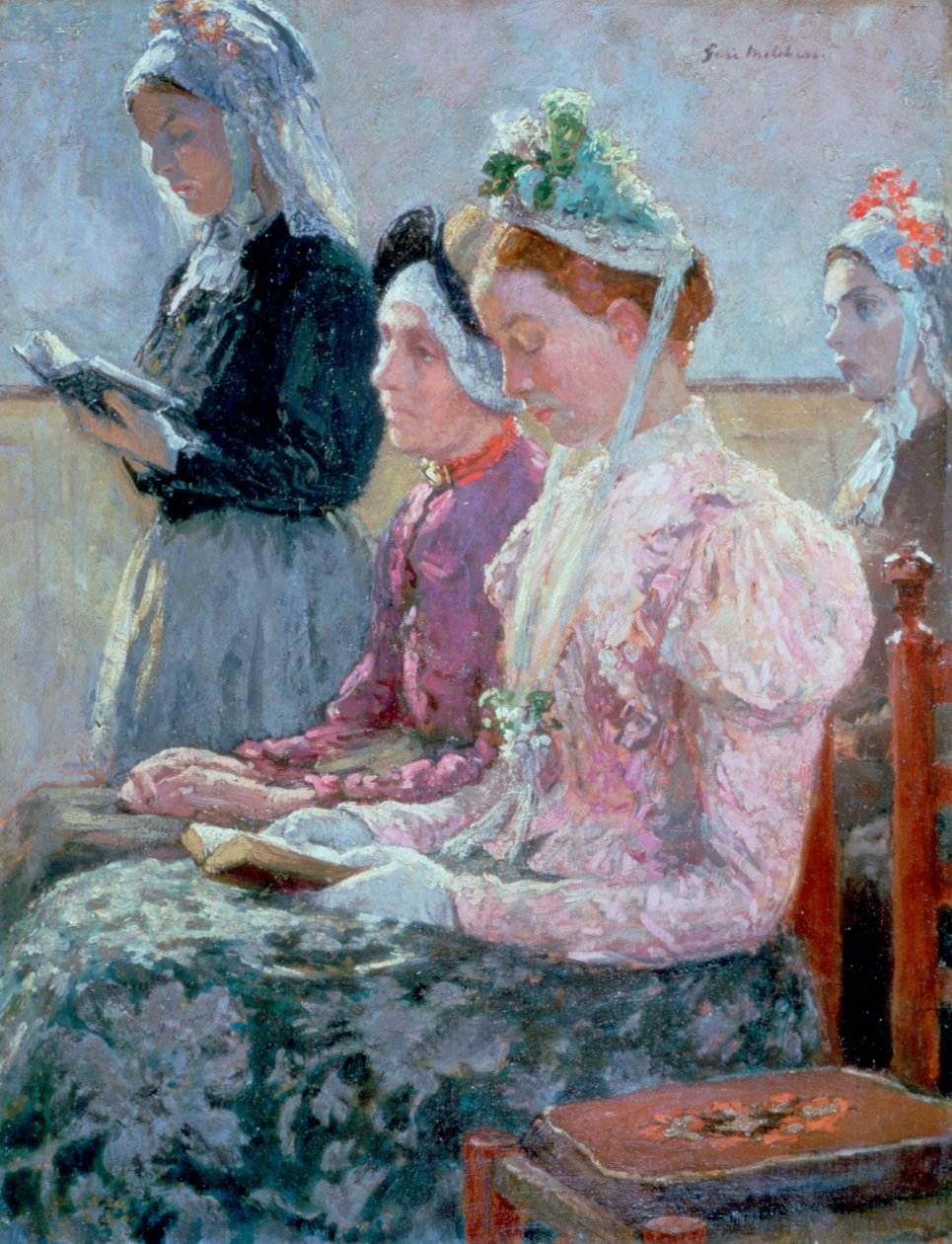 Søndag morgen, c1900 av Julius Garibaldi Melchers