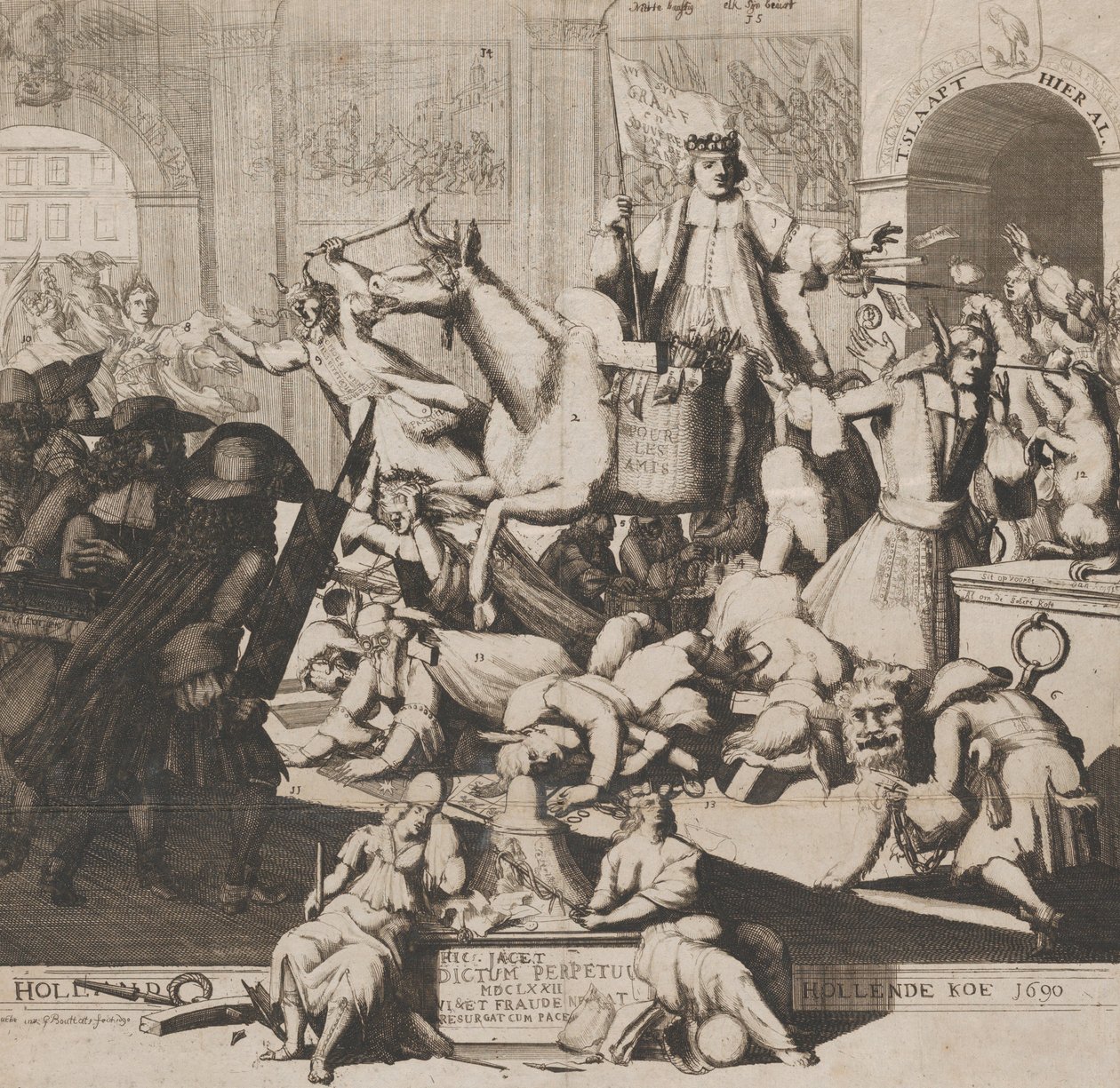 Hollands løpende ku Hollands løpende ku, 1690. av Gaspar Bouttats