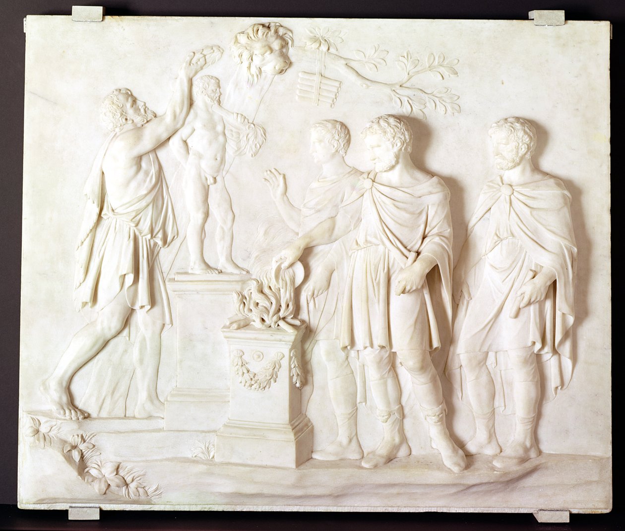 Offer til Hercules, ca. 1766 (marmor) av Gaspar Vanderhagen